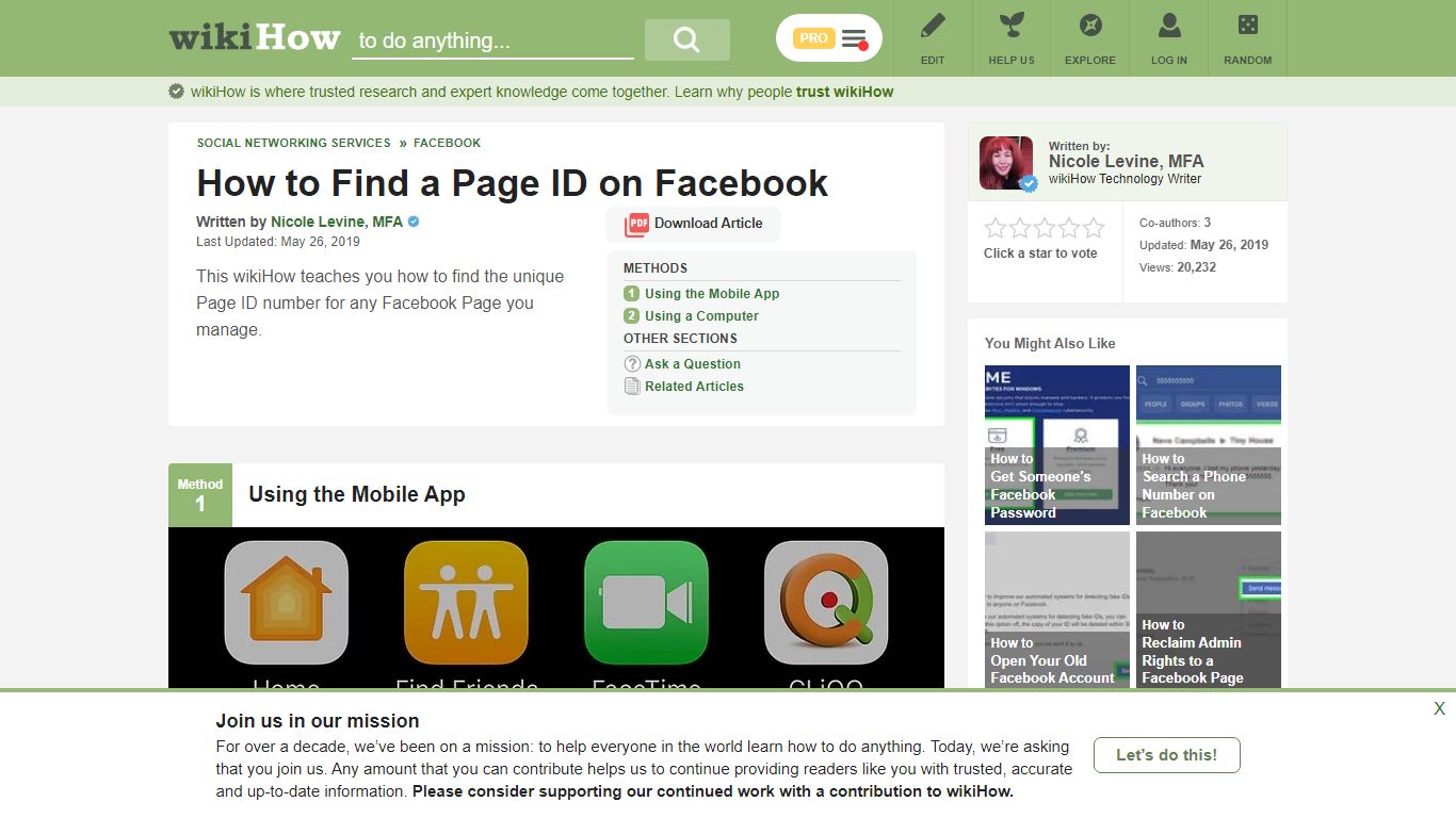 How to Find a Page ID on Facebook: 11 Steps (with Pictures) - wikiHow